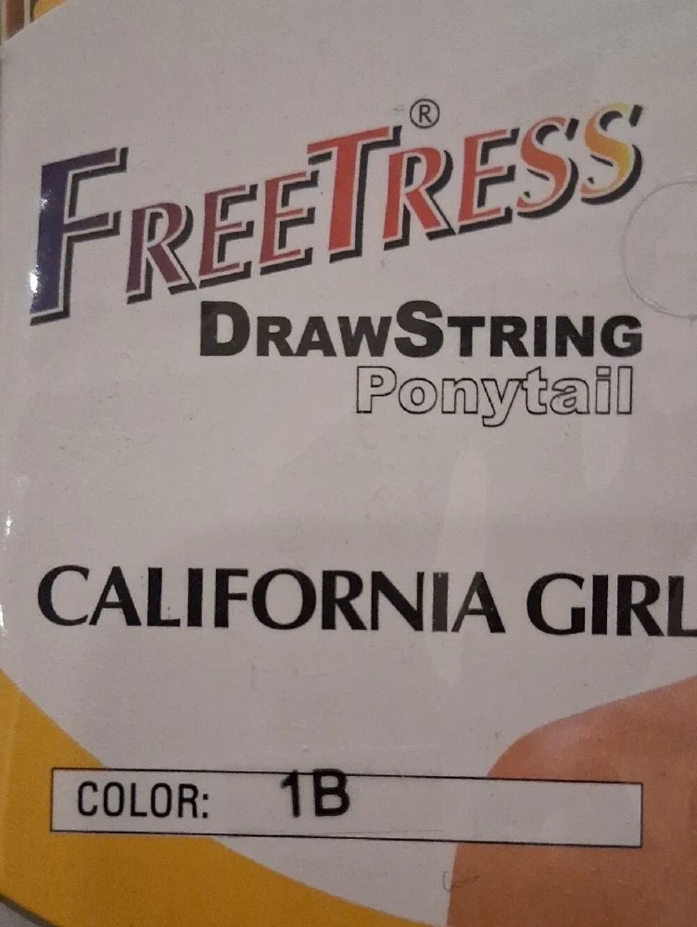 California Girl Drawstring Ponytail - 1B Black